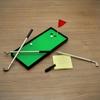 3 Golf Club Pens, Putting Green, Flag, 2 Miniature Golf Game Balls