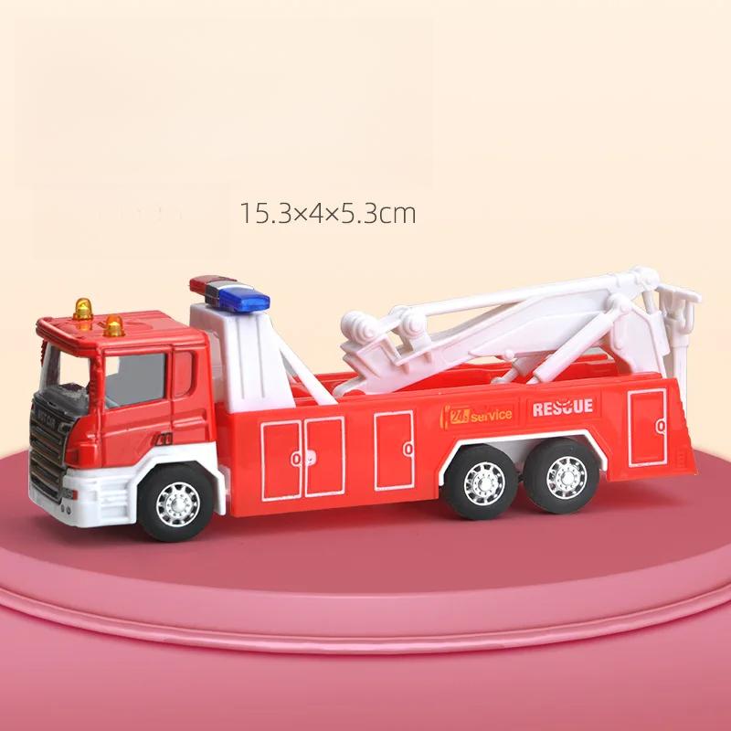 164 /48/42 Model Toy Vehicle Alloy Diecast Engineering Lift Rescue Fire Truck Series Toy Car Pull Back Car Children Gifts B98-1