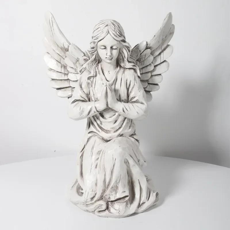 Angel Statue European Resin Angel Decoration Statue Outdoor Home Desktop Garden Gift