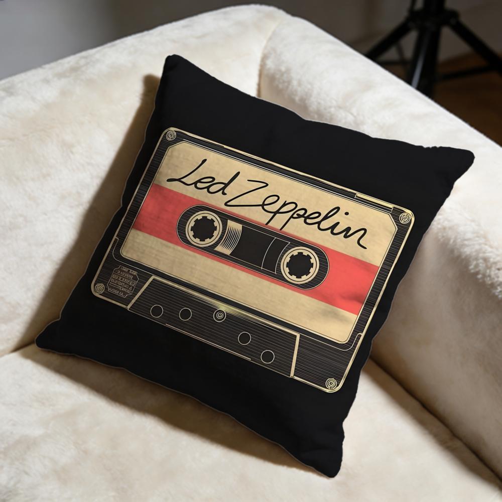 Music Tape Cushion Cover Soft Decorative Pillow Case Suitable for Bedroom Sofa Car Travel Use