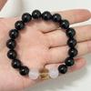 Agate Beaded Bracelet for Women Natural Stone 10mm Round Beads Stretch Adjustable Bangle Semi-Precious Gemstones Jewelry Gifts