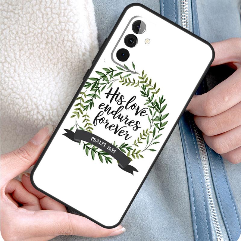 Bible Qutoes Verse Belief God Jesus Phone Case For Samsung Galaxy A55 A35 A25 A15 A51 A71 A12 A32 A52 A13 A33 A53 A14 A34 A54