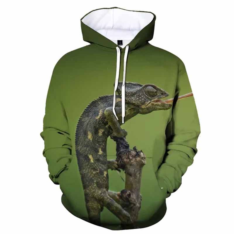 

Толстовка с капюшоном «Ящерица-хамелеон» с 3D-принтом для мужчин и женщин, уличная одежда, толстовки с капюшоном, свободные свитера, толстовки с капюшоном для детей, топы, одежда 6XL