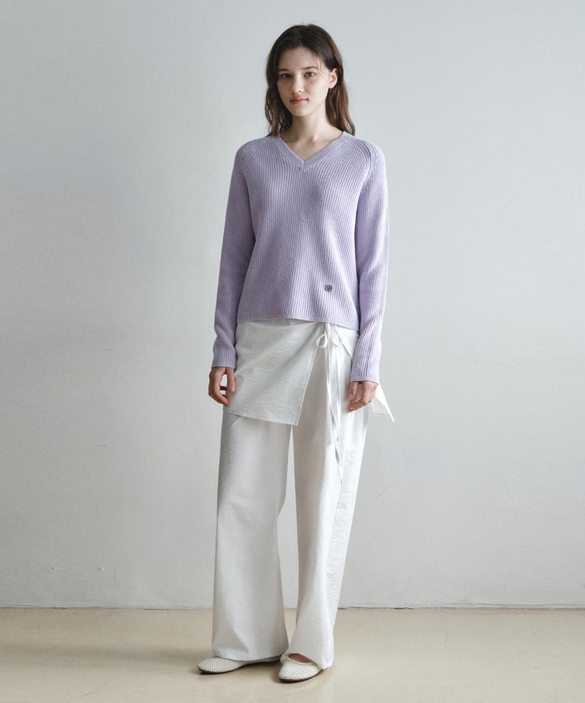 Wednesday Oasis For Woman Easy Hazzi V-Neck Knit_Light Purple(Wc26Kn06)