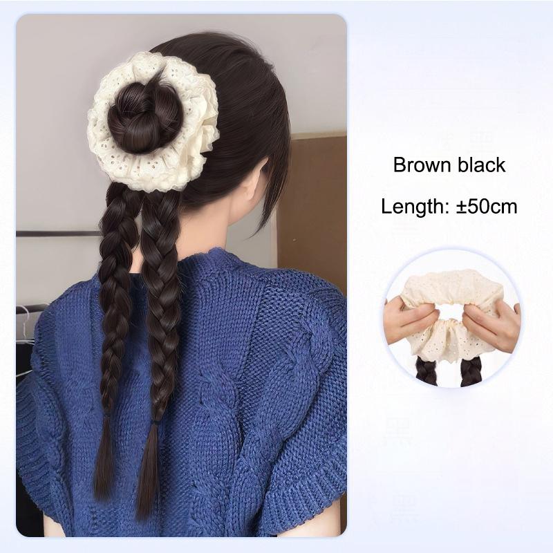 

Синтетический пучок волос кружевной повязки парик конский хвост косы твисты термостойкое волокно пучок шиньон для женщин и девушек на каждый день для вечеринки черный коричневый