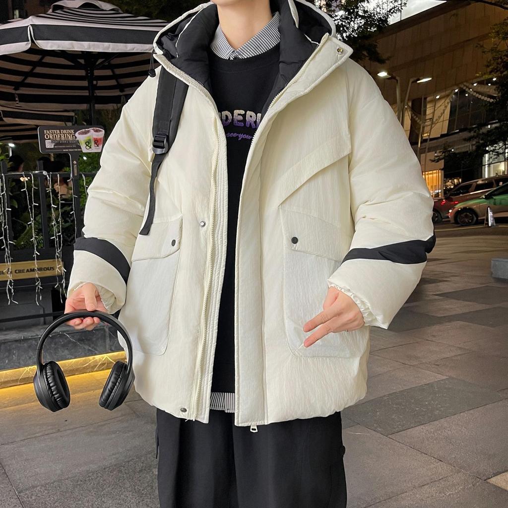Winter Youth Fashion Cotton Jacket - Trendy, Warm, and Handsome Outerwear for Junior High and High School Boys