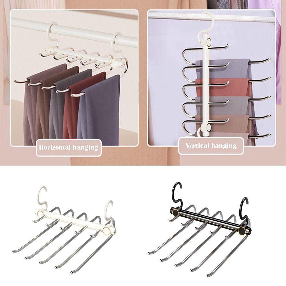 Stainless Steel Pant Hangers Multi-Tier Belt Hangers Scarves Organizer Rack  Closet Organization