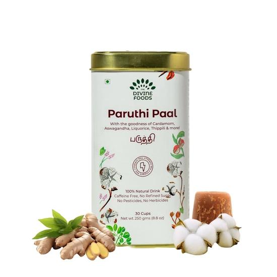 The Divine Foods Paruthi Paal Cotton Seed Latte Mix | Cold-Pressed | Antioxidant-Rich | Supports Heart Health & Cholesterol| 250g