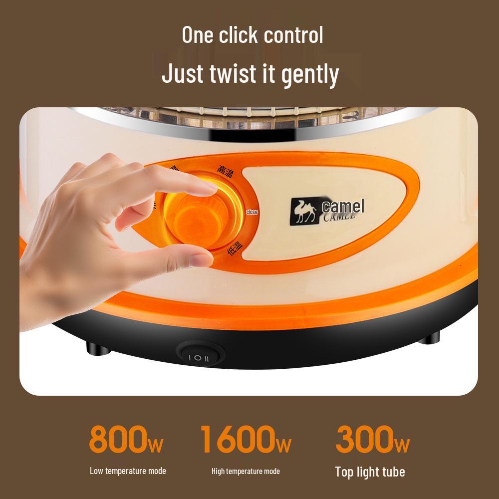 Compact Electric Birdcage Heater: Energy-Saving Fire Pit for Home & Office, Fast Tea Brewing & Efficient Heating