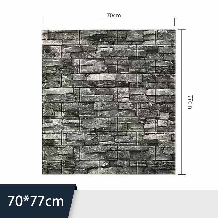 70*77cm 3D Wasserdicht Selbstklebend Extra Dick XPE Schaum Retro Ziegelmuster Antikollisions-Tapete Wohnzimmer Schlafzimmer Kinderzimmer Dekor