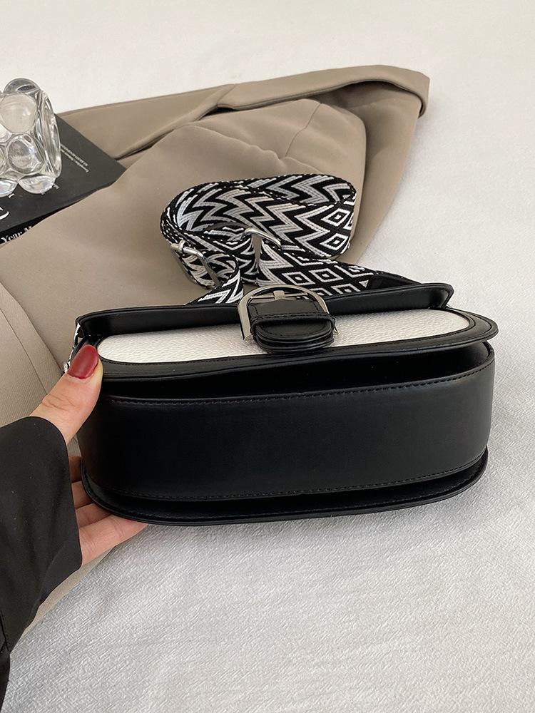 Vintage Saddle Bag Quality PU Leather Shoulder Bags for Women New Wide straps Ladies Crossbody Bag Designer Handbags bolsas