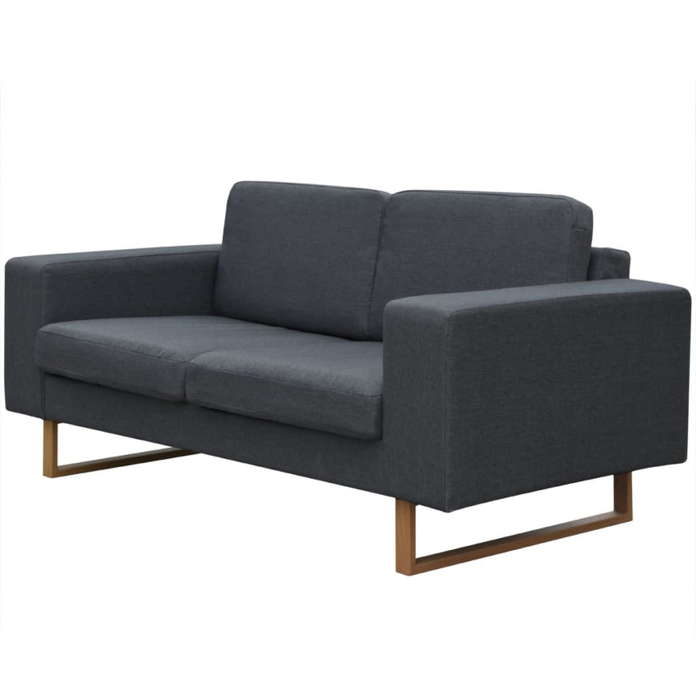 Canapé à 2 places Tissu  foncé