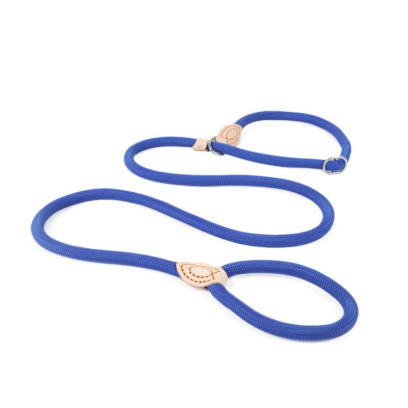 1.5M/1.8M Dog Leash Slip Rope Lead Leash Heavy Duty Braided Rope Adjustable Loop Collar Training Leashes for Medium Large Dogs