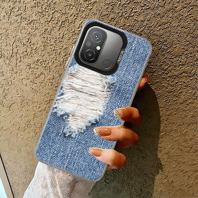 Retro-Denim-Muster Weiche Handyhülle für Xiaomi Redmi 15C 15 14C 13C 12C Poco X5 X6 X7 Pro X3 F8 F7 Ultra M8 13 12 Hülle Rückseite Sie