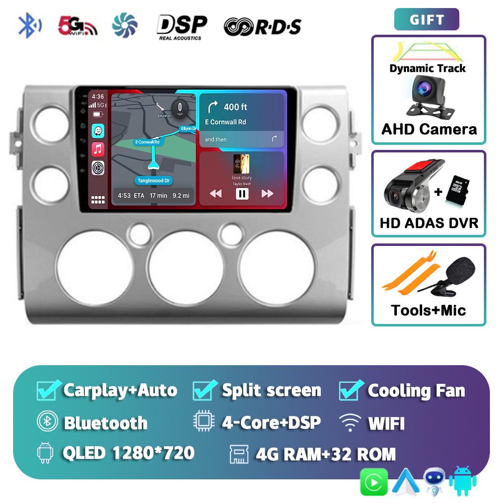 Android14 Car Radio For Toyota FJ Cruiser J15 2006 2007 2008 2009 2010 -2020 Smart Touch Screen Multimedia Player GPS Navigation