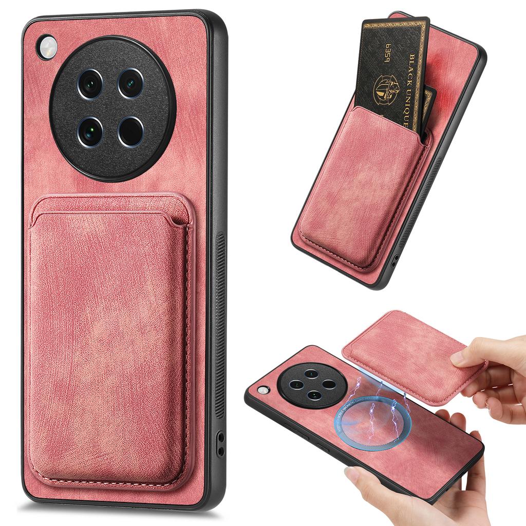 For Oppo Find X8s 5G Magnetic Case Leather Back Cover with Detachable Card Holder