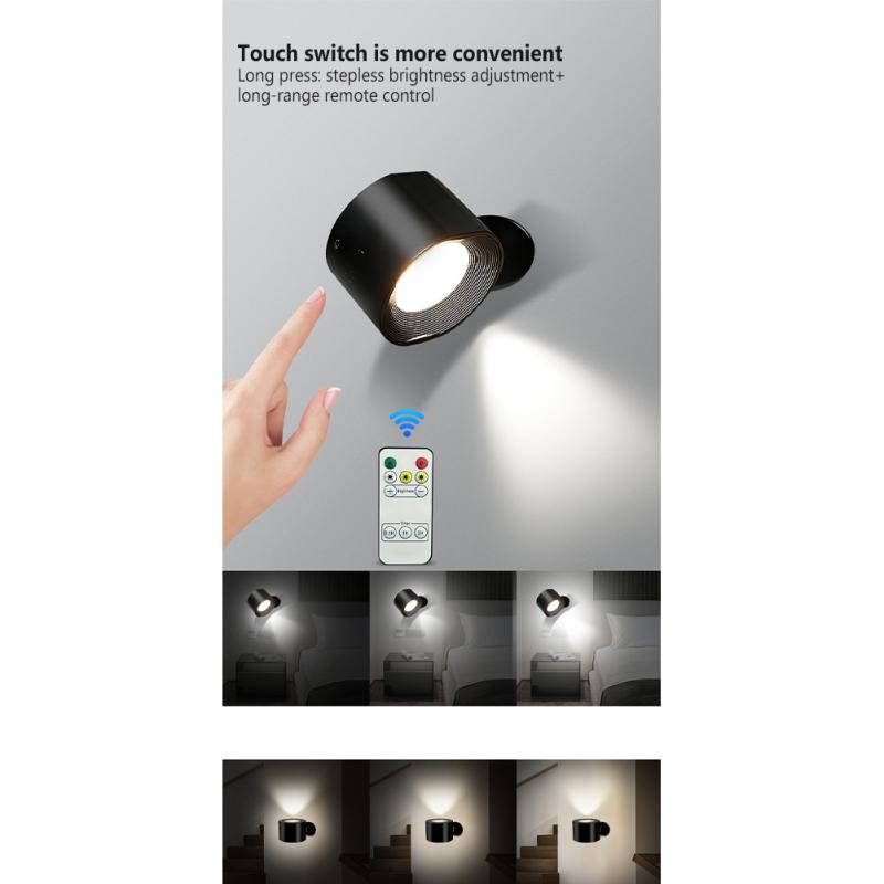 Cheap Led Wall Lamp Luminous Adjustable Brightness Usb Rechargeable
