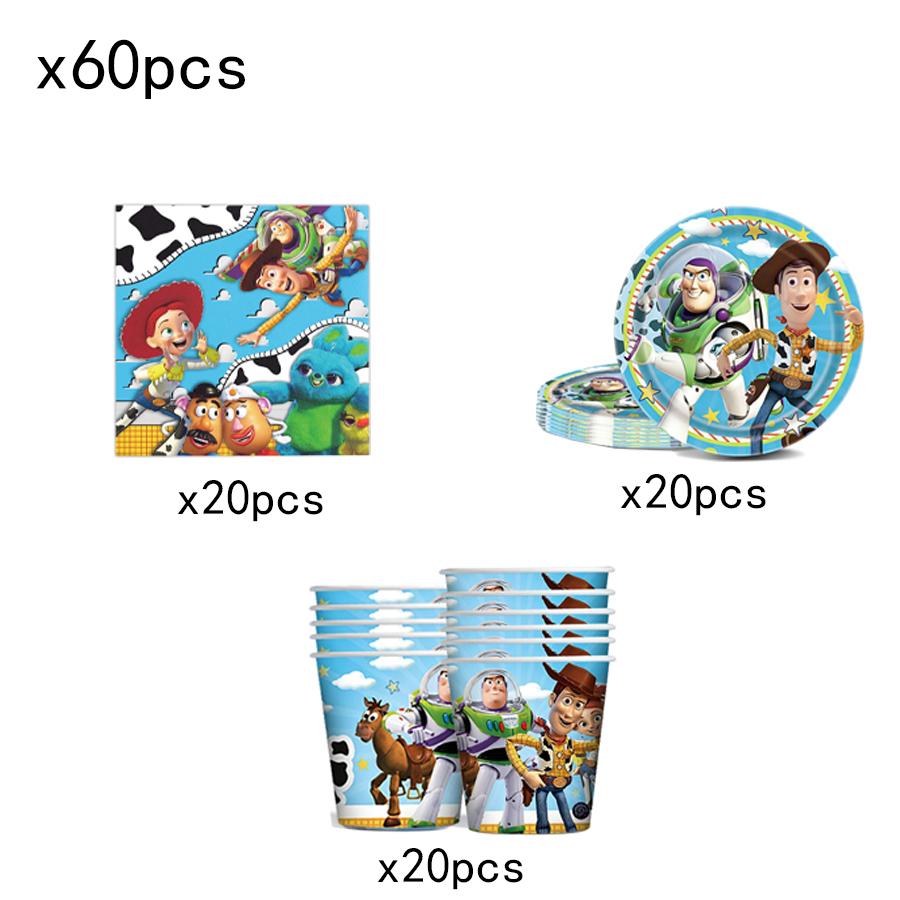 Toy Story Birthday Party Decoration Tableware Set for Baby Shower Or Any Celebration Includes Cups Plates Balloons - Christmas D