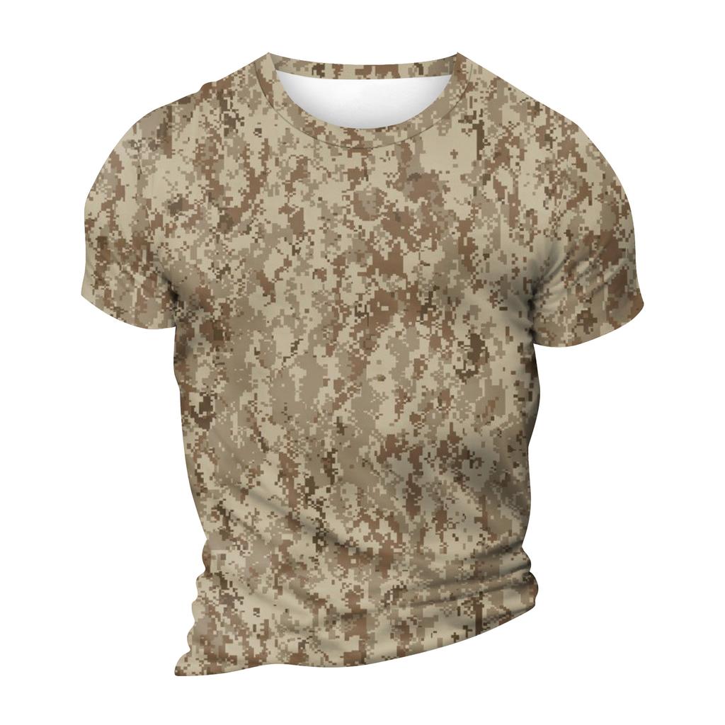 Herrenmode Bedrucktes Rundhals-Kurzarm-T-Shirt