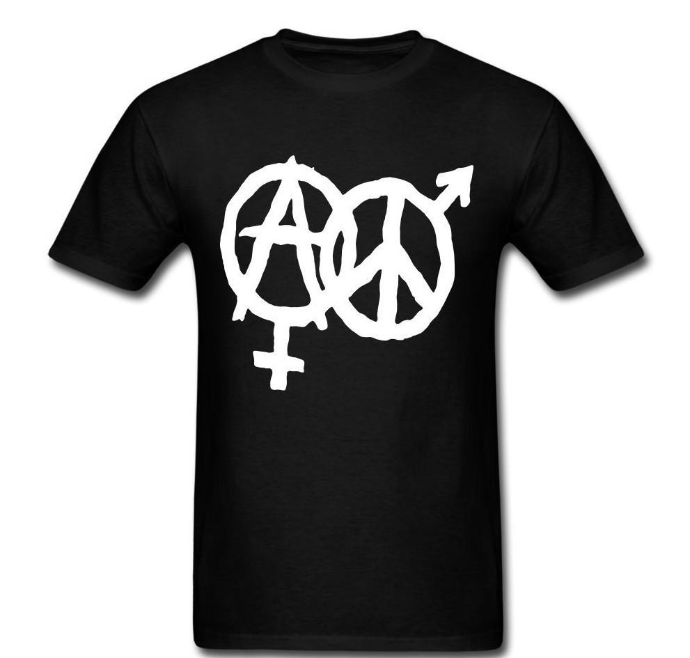Anarchy war peace love hate male female life fight war words shirt T-shirt XXL