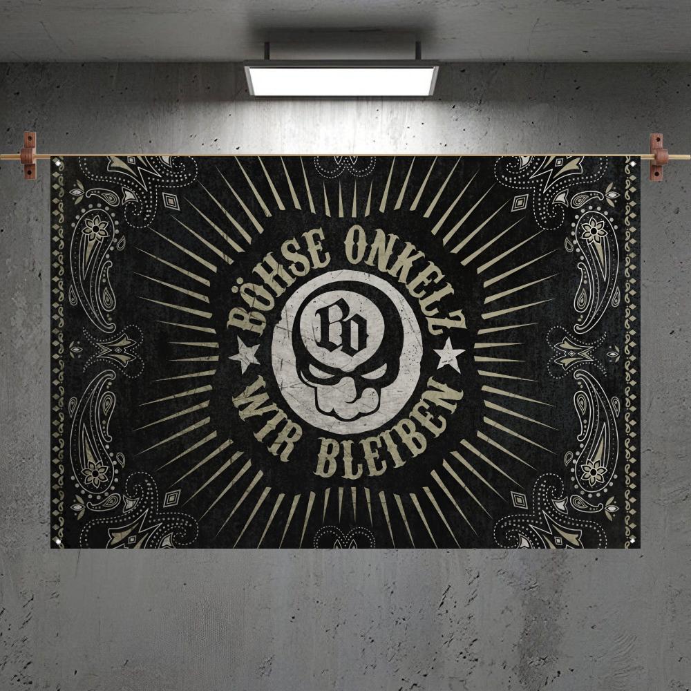 B-Bohse Onkelz Rock Band Flags Bedroom Home Living Room Outdoor Wall Hanging Custom Background Decoration Art Banner