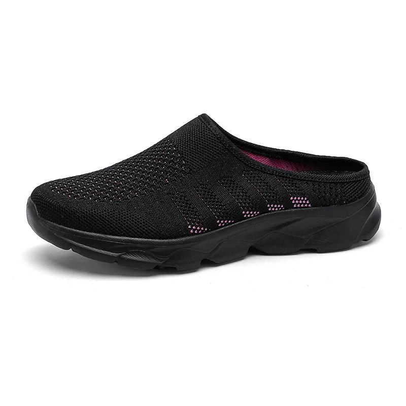 

Мода 2025 Лето Сетчатые Повседневные Туфли Дышащие Полулоферы Модные Уличные Домашние Тапочки Женские Балетки Удобные Кроссовки для Пары 42 фиолетовый