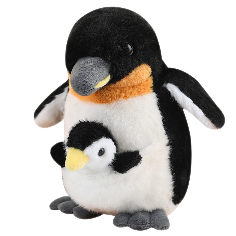 25cm Mutter und Nachwuchs Tier Pinguin Plüschtier Kawaii Stehend Cartoon Plüschtier Begleiter Beruhigendes Geschenk 25cm