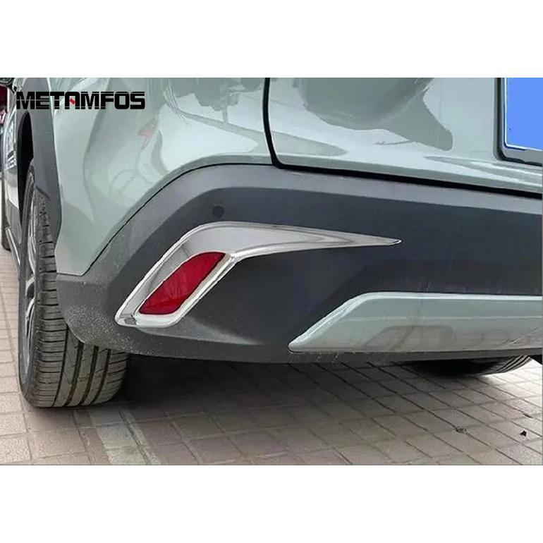 For Toyota Corolla Cross -  2024 2025 2026 Chrome Rear Fog Light Lamp Cover Trim Foglight Eyelid Eyebrow Accessories