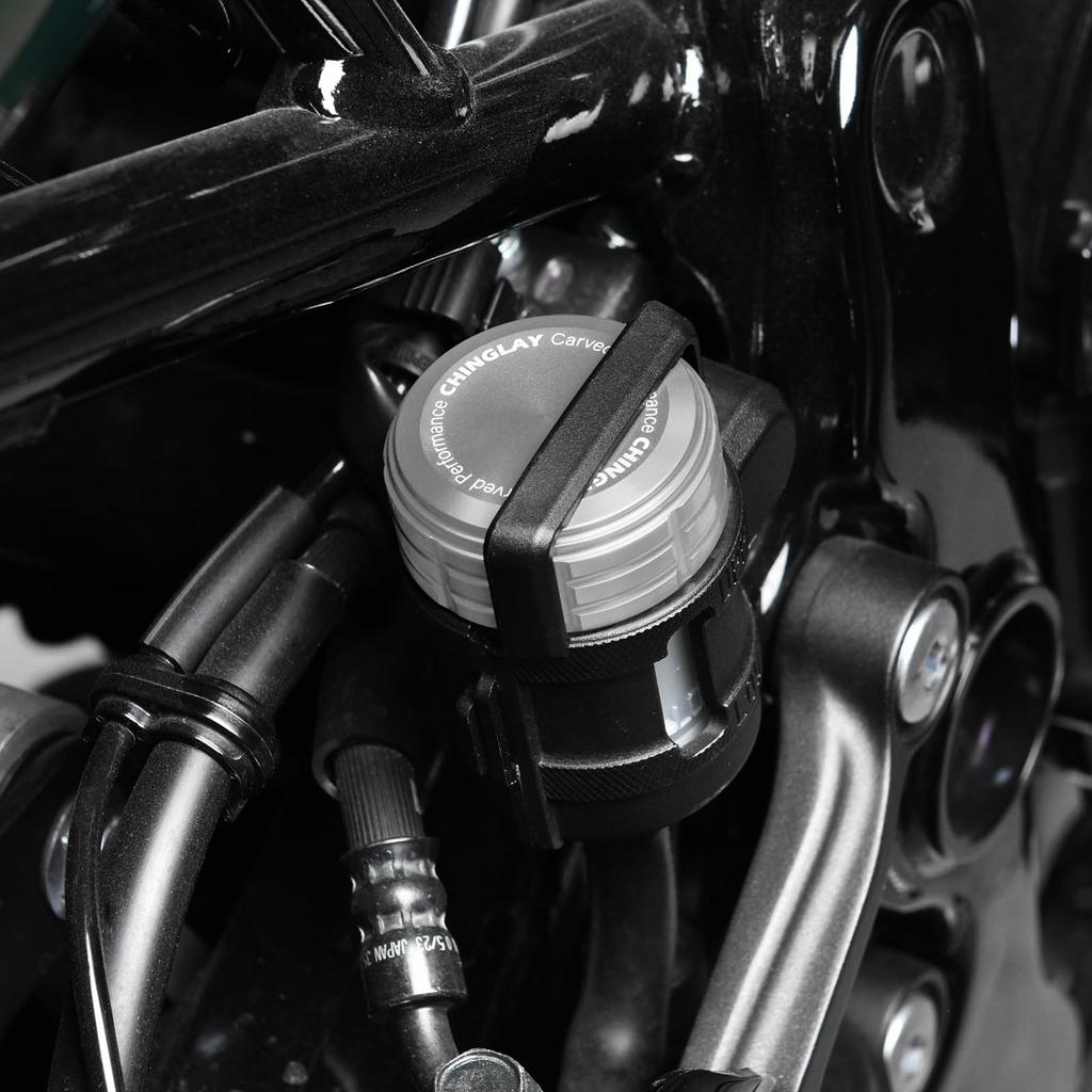 CHINGLAY Brake Fluid Reservoir Cap: Front & Rear Compatible with