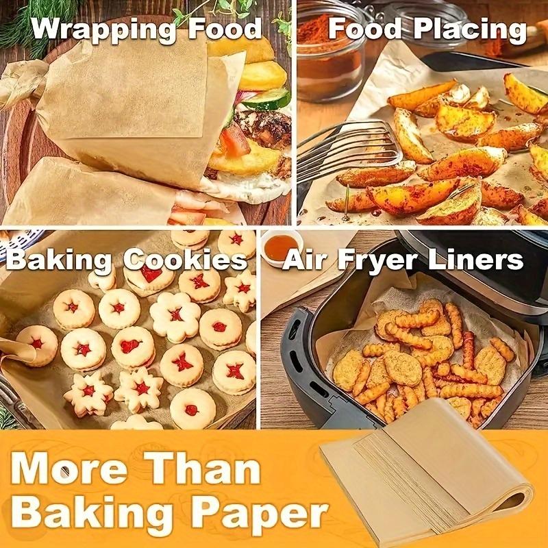Set of 50 Pre Cut Parchment Baking Paper 15.24×20.32cm UnbleachedNon Stick Half SheetBaking CookingGrilling AirFryer Accessories