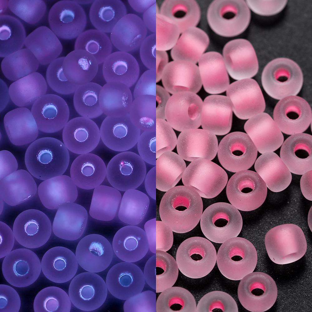 600pcs 3mm Luminous Glass Seed Beads Glow In The Dark Loose Spacer Beads for DIY Jewellery Marking Necklace Bracelet Accessories