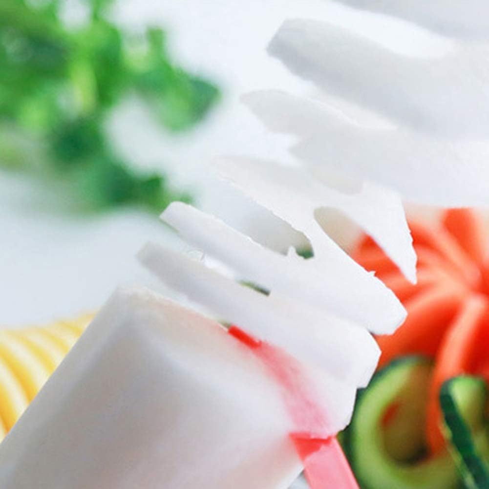 Green Spiral Slicer Portable Cucumber Potato Carrot Slicer Cutter Manual Kitchen Gadgets Plastic Garnishing Tool Fruit Vegetable Kitchen Tool