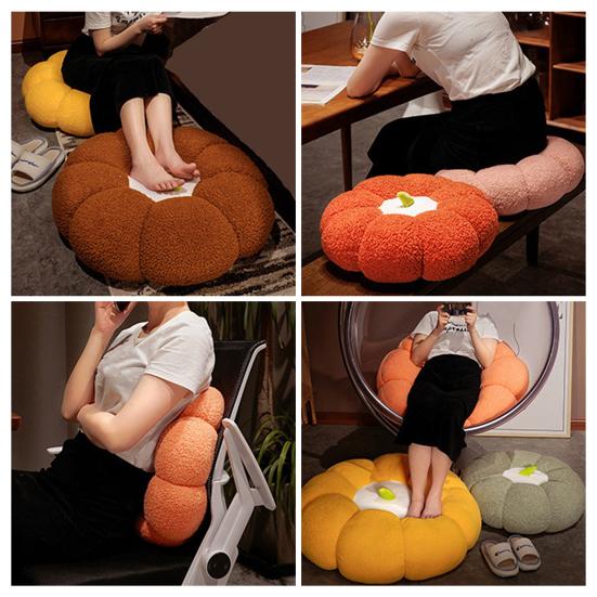 Pumpkin Seat Cushion Decorative Round Pillow Multifunctional Floor Mat Dog