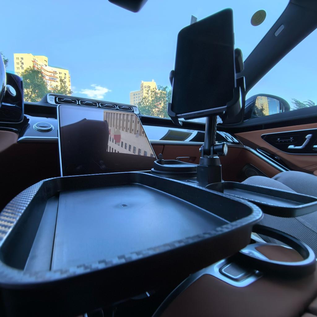 360° Rotating Car Tray with Cup Holder - Multifunctional Dining Table And Phone Holder for The Car