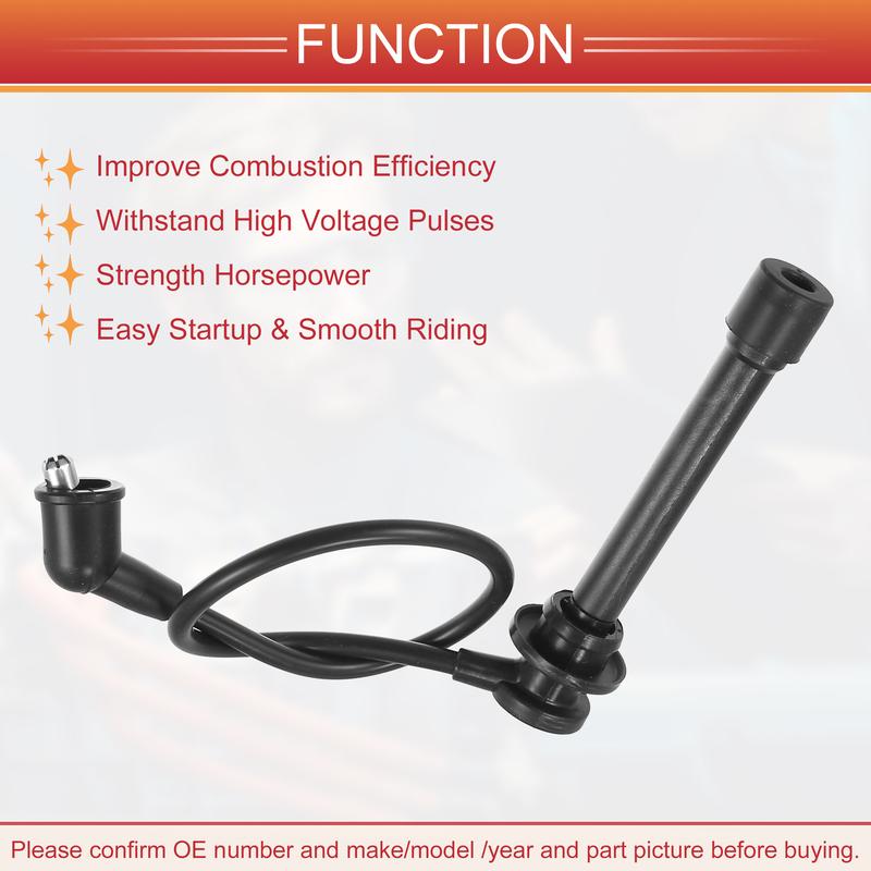 UXCELL 4 Pcs Spark Plug Wire Ignition Coil Cable No.224409Z060 for Nissan Frontier