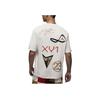 Jordan T-shirt da Uomo con Stampa Pattern Alfanumerico Vintage Girocollo Manica Corta Spalla Cadente Top Bianchi DX9562-030