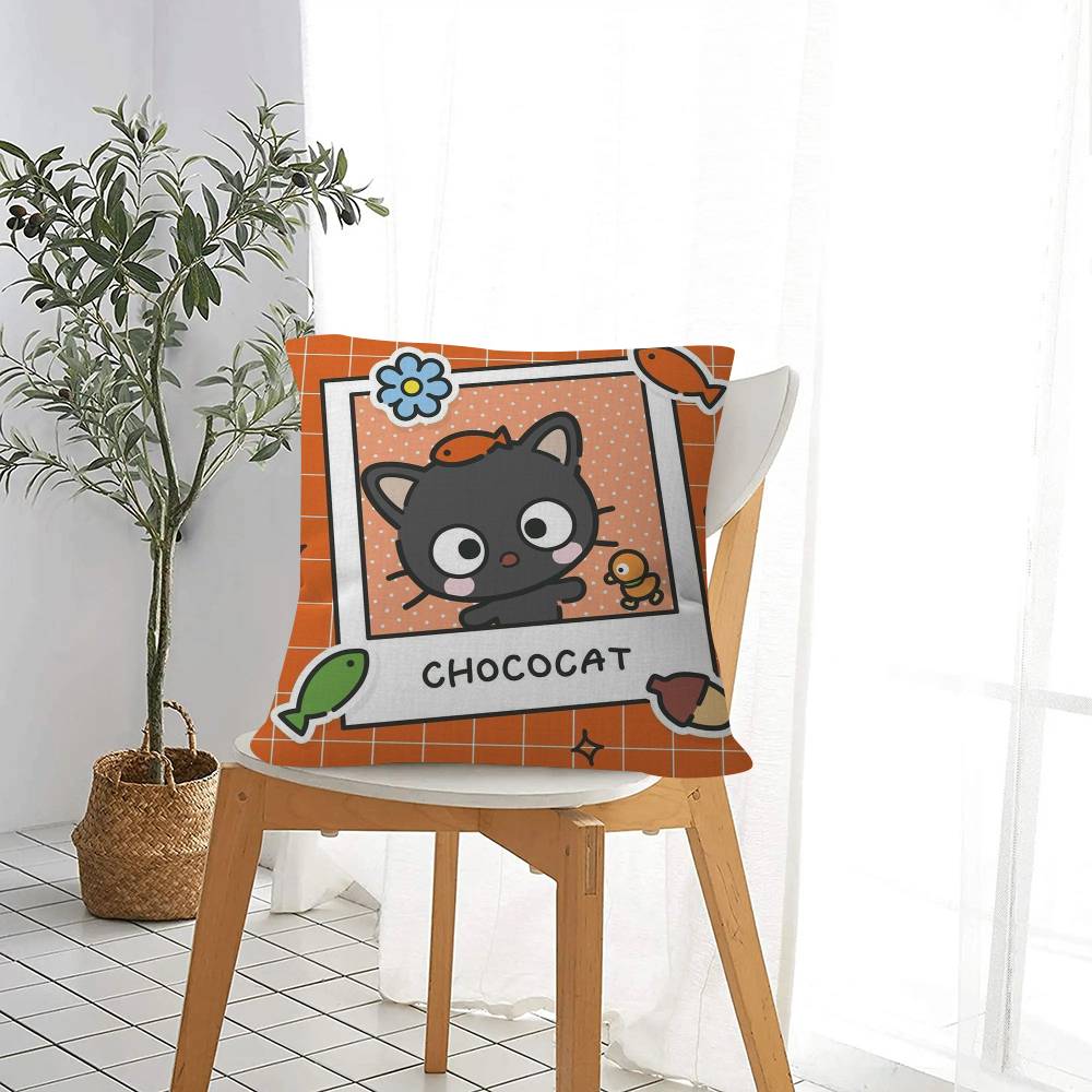 Cute cartoon art chibi cat c-Chococat    Pillow Cover  Bedroom Wild Party Decor Pillowcase kid Birthday shower Gift