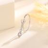 Korean Style Rhinestone Raindrop Open Ring for Women