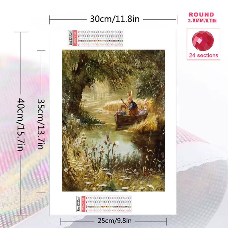Peter Rabbit Magic.143 100% Round Full Drill 5D DIY Diamond Painting Embroidery Cross Stitch Rhinestone Décor