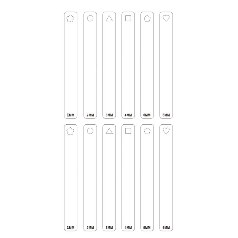 

Pack of 12 Practical Acrylic Clay Rolling Guides for Polymers Clay Pottery Projects and Dough Thickness Control 1