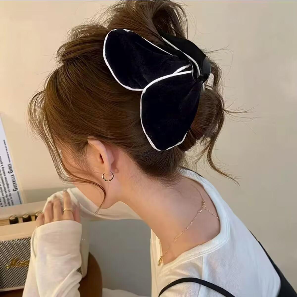 Корейский Ретро Треугольный Высококлассный 2025 Большая Акула Зажим для Волос Аксессуар для Прически