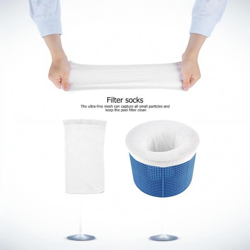 10Pcs Pool Filter Socks Ultra Fine Mesh Debris Catcher Liner Fits All Standard Pool Pump Filters for Home Use