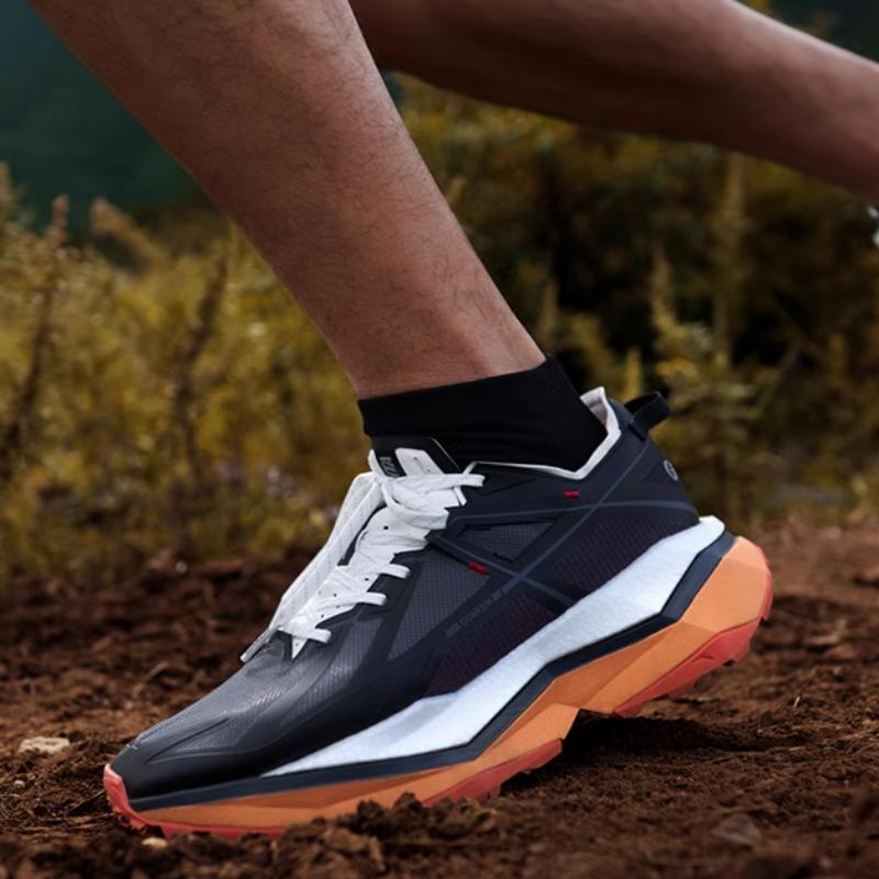 New Anta Cushioned Wear Resistant Breathable Rebound Low Top Running Shoes Men's Black White 112416602A-1