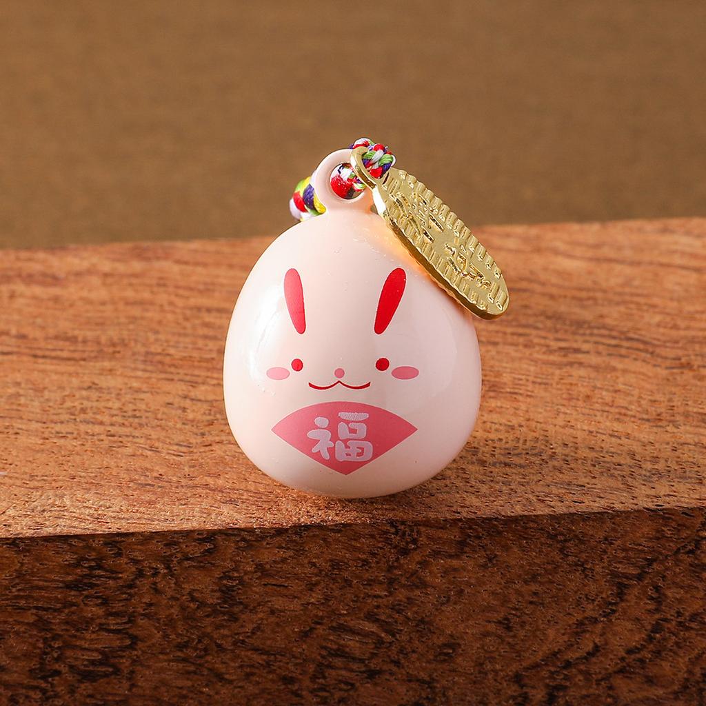 Ny Japansk Stil Sensoji Tempel Vattenljudsklocka Hänge Zodiak Omamori Lyckoamulett Liten Hängande Prydnad för Väskor Dekoration