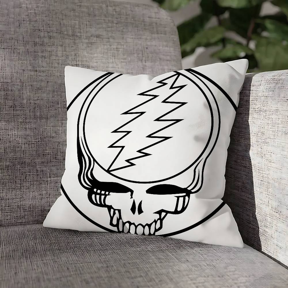 G-Grateful Rock D-Dead Throw Pillow Case For 30x30cm 40x40cm 45x45cm 50x50cm 55x55cm Square Sofa Pillowcase Shell