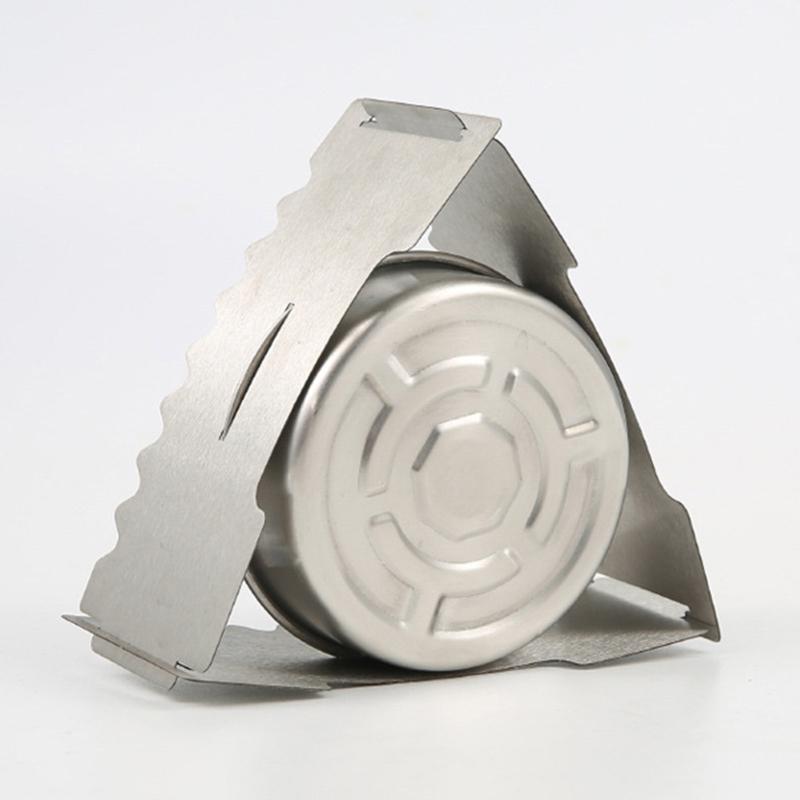 Portable Alcohol Stove with for Cross Stand Stove Rack Support Stand Outdoor Stainless Alcohol Stove and Rack Combo Set