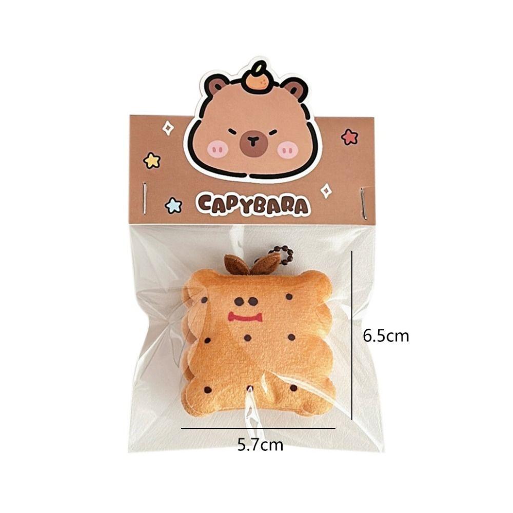 Food Shape Capybala Plush Keychain Capybala Plush Doll Keyring Schoolbag Decoration