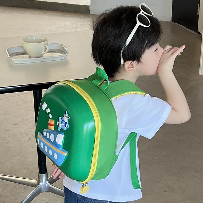 Cute And Fun Gender Neutral Kids Backpack With Cartoon Ship Design Ideal For School