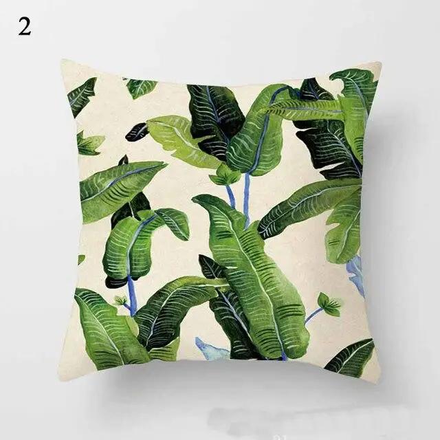 Mint Green Cushion Cover Geometric Printing Pattern Pillowcase 45*45Cm Living Room Bed Square Cushion Cover Decorative