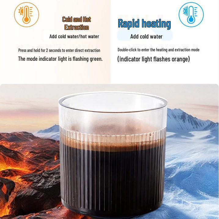 Portable Heatable Espresso Capsule Coffee Maker for Outdoor Use